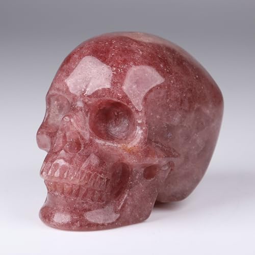 La mejor comparación de Las mejores esculturas para comprar online. 25 MR.SKULL - Estatua de calavera de vidrio natural de 2 pulgadas, escultura artística tallada a mano, piedra curativa de Reiki, estatua de decoración del hogar (2.0 pulgadas de...