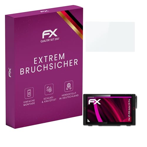 Película vidrio 9H para XP-PEN Artist 24 Pro, protector pantalla de plástico cristal atFoliX