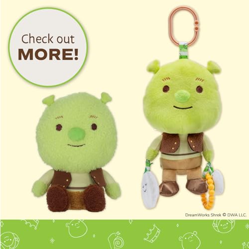 Image of Shrek Blanky - Plush Shrek Head with Embroidered Facial Details - Made with Super Soft & Snuggly Material & Satin Underlay - Perfect for Nap Time or Loveable Gift for Baby Boys & Girls (Pack of 12)