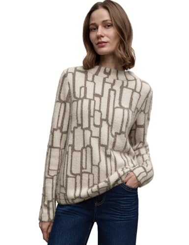 T-Shirt à Motifs Beige Doux Street One 36 Top Imprimé Femme