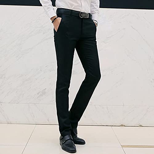 Maiyifu-GJ Mens Slim Fit Dress Pant Solid Summer Casual Straight Leg Suit Pant Lightweight Business Comfort Trousers4