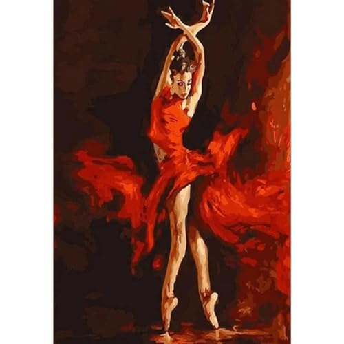 Art mural toile peinture nordique danse ballet haute qualité