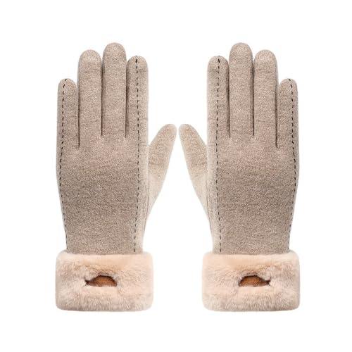 HDGSAFD 1 Par De Guantes Térmicos Para Mujer, Guantes Para Dedos, Guantes De Ciclismo, Guantes Polares De Protección Contra El Frío, Productos De Invierno Para Exteriores