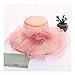 Produktbild Sonnenhüte Kentucky Derby-Hut for Frauen Organza-Hut-Blumen-Elegante Sommer-Large Wide Brim Damen Hochzeit Kirche Fedoras, 6 Farben (Color : Dark pink)