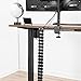 VIVO Under Desk Vertebrae Cable Management Kit, Adjustable Quad Entry Flexible Cord Organizer for Home Office, Black, DESK-AC01C