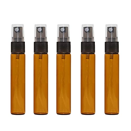 FSSTUD 10 Pièces Verre Ambré Flacon Vaporisateur Vide Bouteille Spray Bouteille de Pulvérisation pour Parfums Cosmétiques 10ml Cover