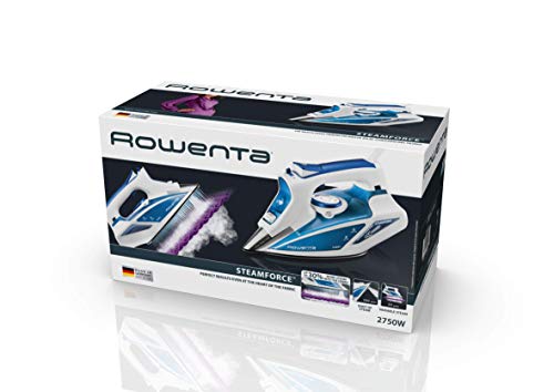 Rowenta Steamforce DW9220 plancha de vapor 2750 W, suela Microsteam 400 láser, salida vapor 50 g/min, golpe vapor 200 g, plancha vertical, sistema antical integrado, Fabricada en Alemania