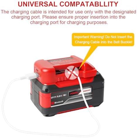 QUPERR 2-pakowy adapter baterii, ładowarka USB kompatybilna z systemem akumulatorów Einhell Power X-Change 18V Podwójny adapter ładowarki USB do telefonu z szybkim ładowaniem typu C (tylko adapter)