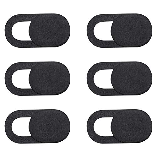 SUI-lim Webcam Abdeckung, 6er Pack Kleine Webcam Cover, Ultra Dünne Klebeband Kamera Abdeckung, für MacBook Pro, Laptop, iPad Pro, PC, Webcam Schutz(Schwarz)