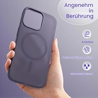 JETech Matte Magnetische Hülle für iPhone 14 Pro, Dunkellila – Ansicht 7