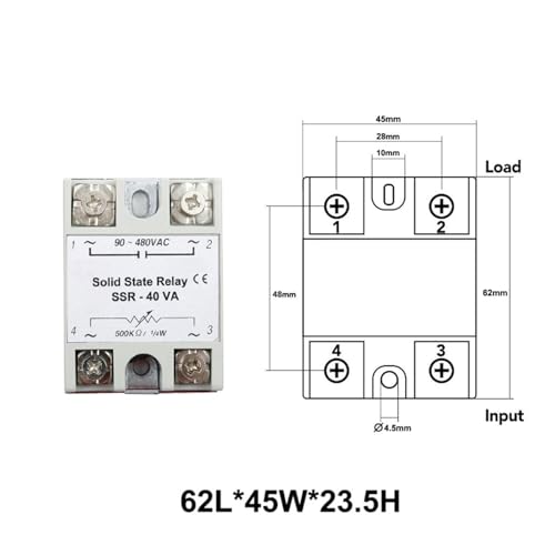 Relais à Semi-conducteurs SSR-90VA Module Régulateur de Tension 380V