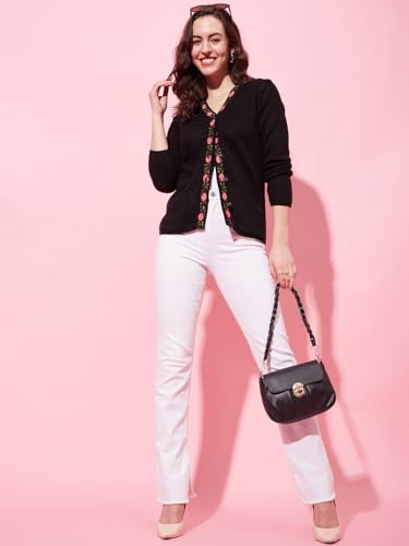 Image of Modeve Women V Neck Ethnic Sweater for Winter||Winterwear||