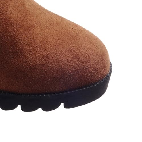 Botas de material sólido y rodilla elevada con lazo para mujer 7