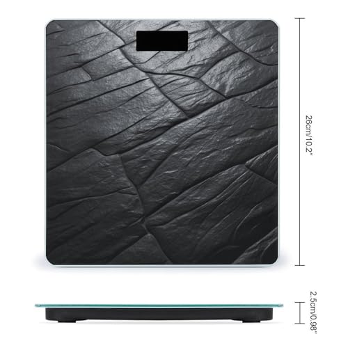 Báscula digital de baño negra de vidrio templado 400lb miniatura 2