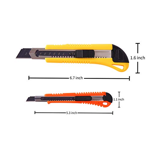 image for Zog Utility Knife with Ultra Sharp Black Blade, Retractable Box Cutter