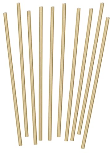 Set de 10 pitillos desechables de papel dorado miniatura 1