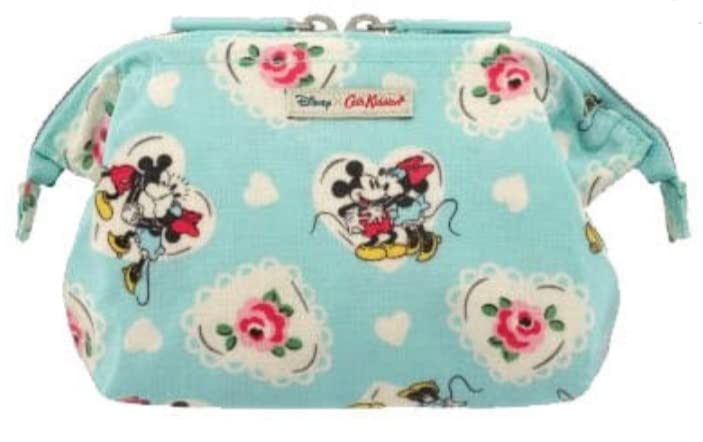 Cath Kidston Disney Mickey Hearts Minnie Blue Oilcloth Cosmetic Pouch