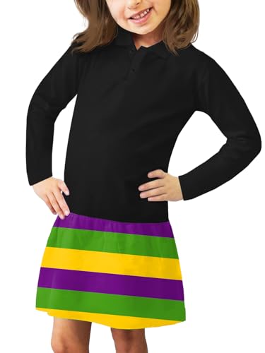 Remimi Girls St Patricks Day Striped Dresses Irish Long Sleeve Dress 5-14 Years2