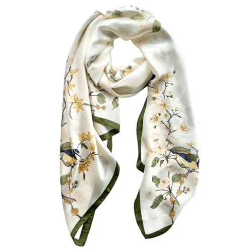 Long Silk Like Scarf Lightweight Satin Scarves Large Sunscreen Shawl Wrap for Women - Main Image