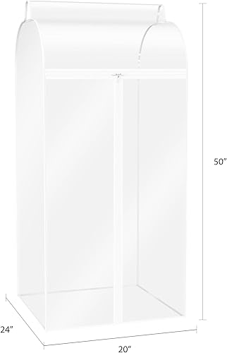 Vista 15 de Zilink Bolsas de ropa colgantes de 60 pulgadas para almacenamiento de armario, grandes ventanas transparentes para colgar ropa, estante de ropa