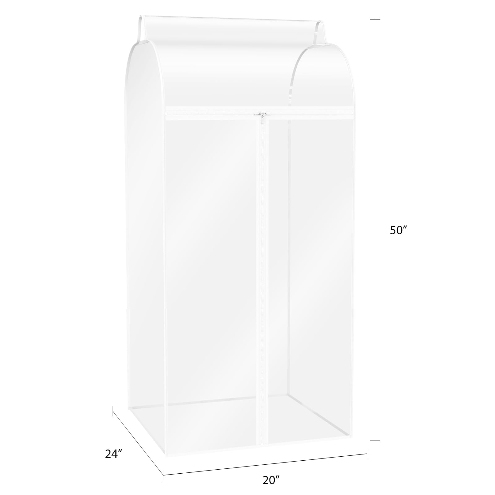 Zilink Bolsas colgantes de ropa para almacenamiento de 50 pulgadas (paquete de 2) transparentes para almacenamiento de ropa, bolsas para almacenamiento de abrigos, chaquetas y vestidos