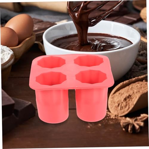 Molde de silicona para cubitos de hielo rojo flexible miniatura 7