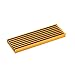 sourcing map M.2 Aluminium Dissipateur 70x22x6mm Doré E-Forme Noir pour 2280 SSD