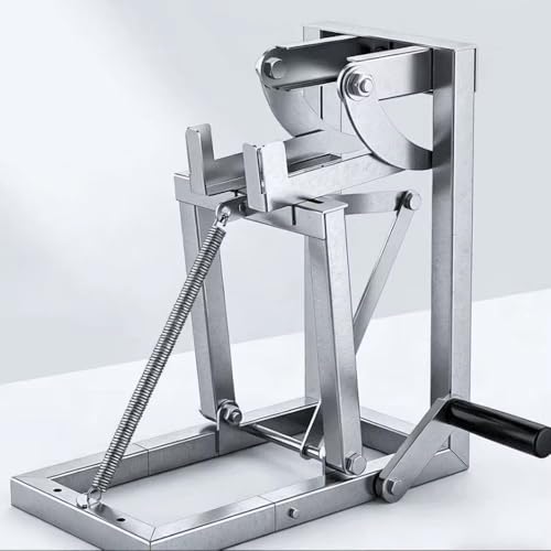 Doppelklingen-Knoblauch-Chopper, Hochleistungs-Edelstahl-Root-Cutter mit Einstellbarer Breite und Anti-Jam-Design für schnelle Vorbereitung