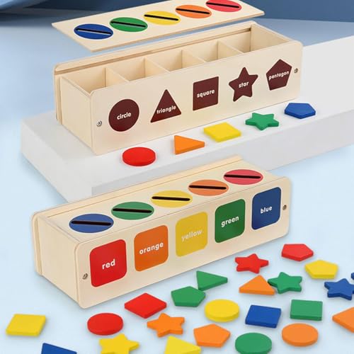 Jeu de correspondances en bois : puzzle d'apprentissage des formes et couleurs - 7