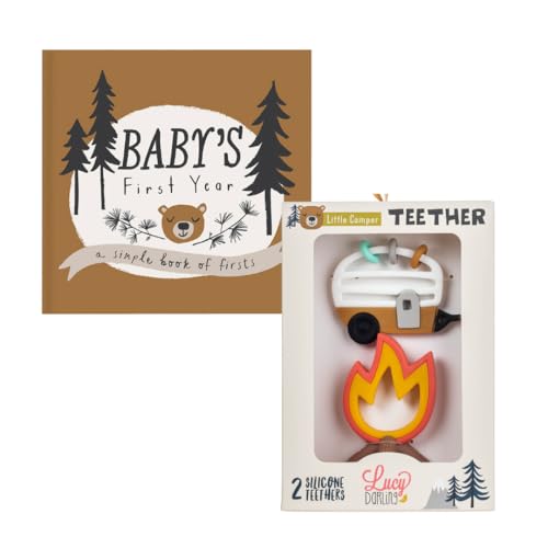Image of Lucy Darling's Little Camper Memory Book & Camper Baby Teethers