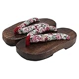VALICLUD 1 Par zuecos para zapatillas de madera en color rosa sandalia plana interior chanclas algodón