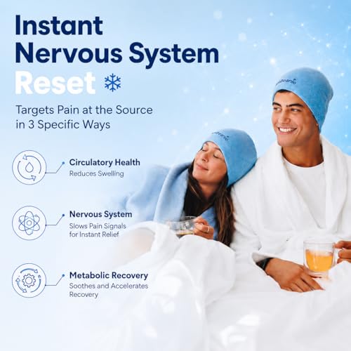 Image of IceBeanie Migraine Relief Cap, As Seen on Shark Tank, Soft & Stretchy Gel Tension Headache Relief Cap, Extended Cooling Hangover Ice Hat, Odorless Head Wrap Ice Pack Wrap, Headache Migraine Mask