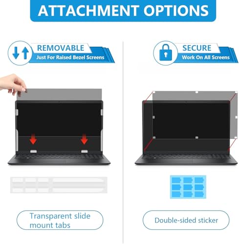 Image of FILMEXT 14 Inch Laptop Privacy Screen, 16:10 Aspect Ratio | Compatible with Lenovo Hp Dell Acer Asus Envy Xps, Removable Anti-Blue Light Glare Anti Spy Laptop Screen Privacy Filter