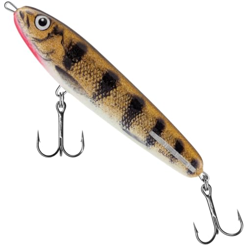 Salmo Sweeper Sinking - Jerkbait Wobbler, Salmo Farben:Emerald Perch, Länge/Gewicht/Laufverhalten/Tauchtiefe:14cm / 50g / sinkend / 1.0m