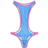 [ジーステーション] M ロイヤルブルー STC生地 立体縫製 軽量 レスリングウェア型インナー 男性下着 メンズ 上下一体型インナー 透け