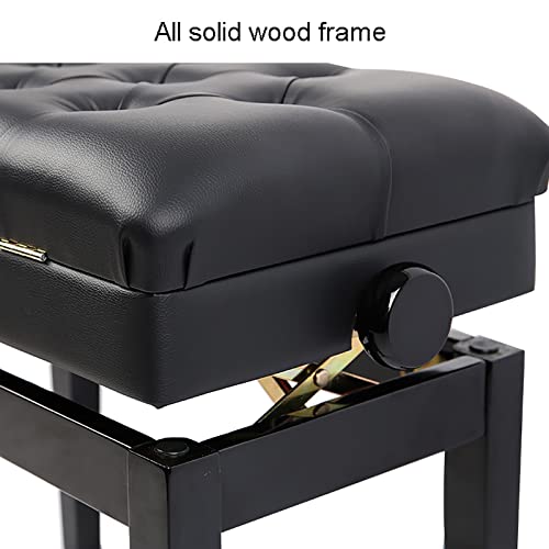 TEmkin Banc de Piano en Bois, Tabouret de Piano en Cuir Souple, tabourets de Clavier réglables en Hauteur de 10 cm, de Luxe et Pratiques, 86 x 36 x 50-60 cm - Les Beatles, Paul McCartney, John Lennon, RIngo Starr, George Harrison TEmkin Banc de Piano en Bois, Tabouret de Piano en Cuir Souple, tabourets de Clavier réglables en Hauteur de 10 cm, de Luxe et Pratiques, 86 x 36 x 50-60 cm – Image 4