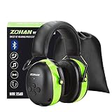 ZOHAN EM037 Bluetooth Hearing Protection Headphones with 1500mAh Rechargeable Battery,NRR 25dB Noise
