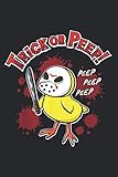  Trick Or Peep Cute Chick In Halloween Hockey Mask Costume: A5 To do notebook, 112 pages
