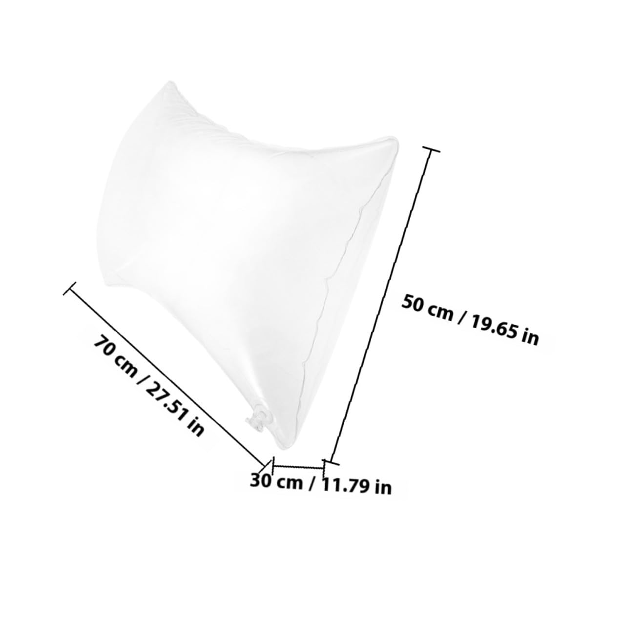 TEHAUX Cuscino Gonfiabile da Campeggio Bianco in Pvc Portatile | Esterni, Facile da Gonfiare o Sgonfiare, Formato Compatto, Articolo Leggero
