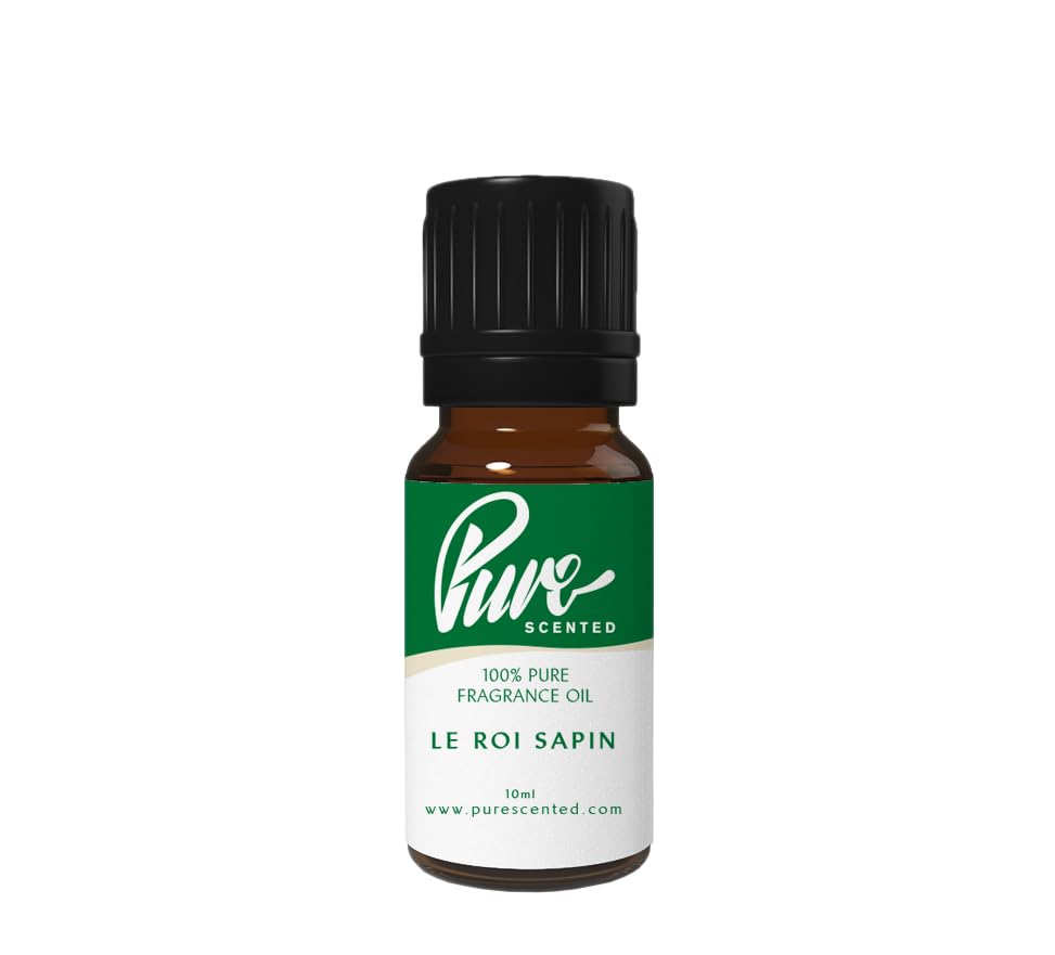 Pure Scented 10ml Fragrance Oils - 1 x 10ml Suitable for Candles, Soaps, Slime, Diffusers, Cosmetics, Wax Melts, Designer (1 x 10ml, Le Roi Sapin)