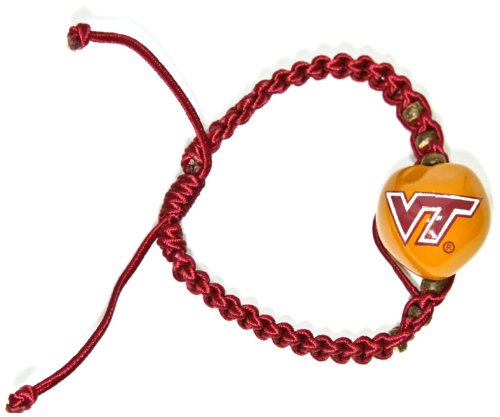 NCAA Virginia Tech Hokies Go Nuts Kukui Nut Macrame Bracelet