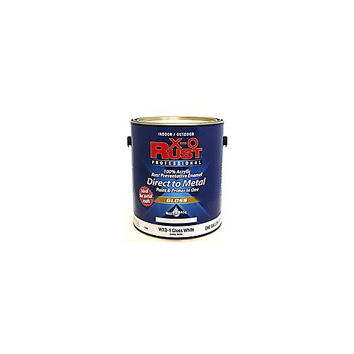 Anti-Rust Paint, Interior/Exterior, Gloss White, Gallon