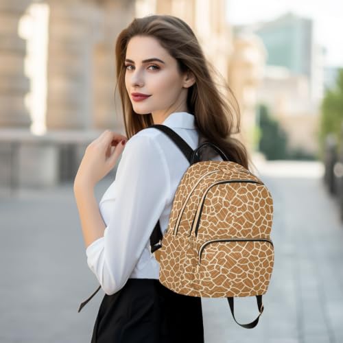 Mochila estampada con 3 bolsillos con cremallera y diseño de jirafa 6