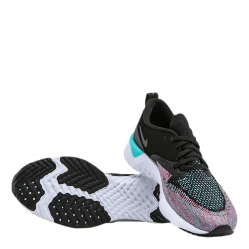 Nike W NIKE Odyssey React 2 Flyknit, tênis feminino de atletismo, multicolorido (Preto/Preto/Hyper J