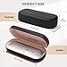Marvolia Glasses Case Hard Shell Large Eyeglasses Case PU Leather Protective Cases for Sunglasses Eyeglasses with Cleaning Cloth for Men Women - Black