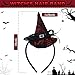 Totelux Halloween Witch Hat Headband Spider Web Hair Hoop Hair Accessories for Women Halloween Party Supplies Decoration Red Black