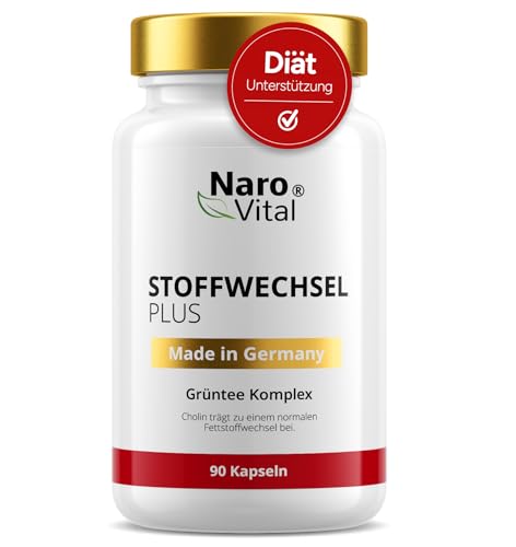 Stoffwechsel Beschleunigen Abnehmen Komplex - Hochdosiert mit Grüntee, Grüner Kaffee, Bittermelone, Guarana, Cholin und Ingwer - 90 vegane Stoffwechsel Kapseln - Tabletten Diät Unterstützung