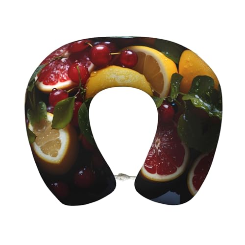 Almohada de viaje espuma viscoelástica U suave 30x25 cm miniatura 1