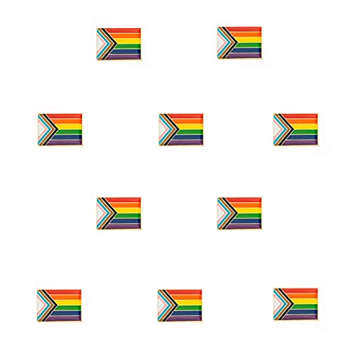 Image of Pack 3PCS /5PCS /10PCS Progress Pride Lapel Pins Brooches Badges