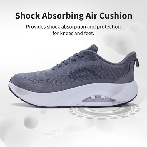 QAUPPE Wide Toe Box Shoes for Men Walking Shoes with Arch Support Plantar Fasciitis Orthotic Sneakers Tennis Sneakers US 8-133